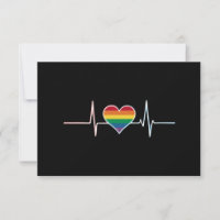 Lovely LGBT Gay Pride Heartbeat Lesbian Gays Love