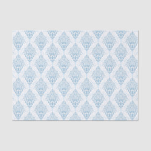 Lovely Light Blue Damask Pattern Tissue Paper