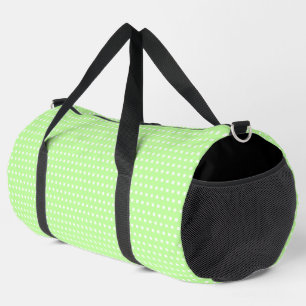 Lovely Light Green And Little White Dots Duffle Bag