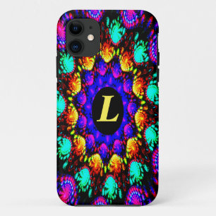 Lovely Lights Colourful Bright Blue Pink Yellow iPhone 11 Case