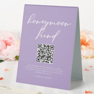 Lovely Lilac Purple Wedding Honeymoon Fund