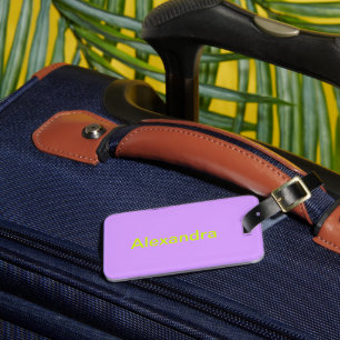 Lovely Lilac Solid Colour Luggage Tag