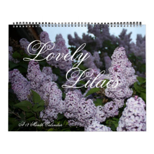 Lovely Lilacs 12 Month Calendar