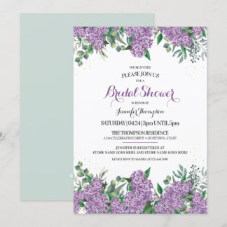Lovely Lilacs Bridal Shower Invitation