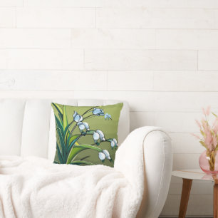 Lovely Lily: Delicate Dance of Springtime Serenity Cushion