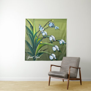 Lovely Lily: Delicate Dance of Springtime Serenity Tapestry