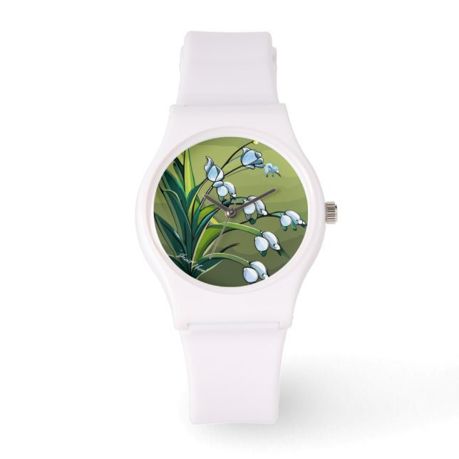 Lovely Lily: Delicate Dance of Springtime Serenity Watch (Front)