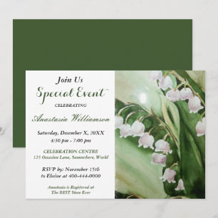 LOVELY LILY OF THE VALLEY PARTY EVENT INVITE