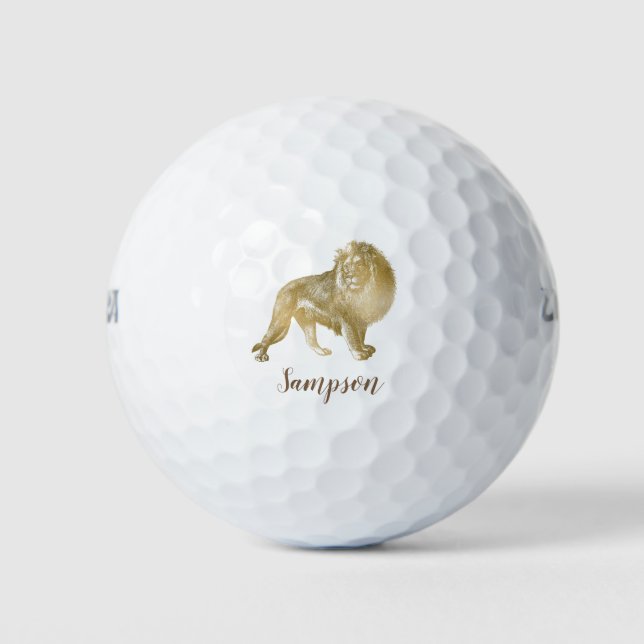 Lovely Lion Safari Golf Balls (Front)