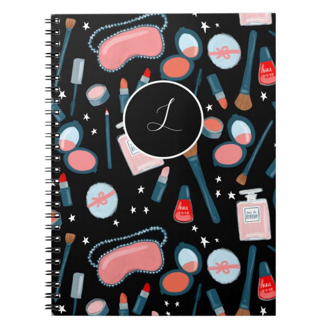 Lovely lipsticks makeup cosmetics beauty notebook (Front)