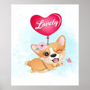 Lovely Little Corgi   Blanket Gifts For Kids Poster