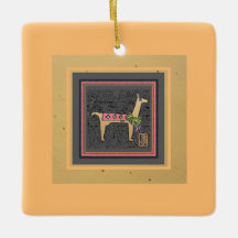 Lovely Llama Christmas Flat Tile