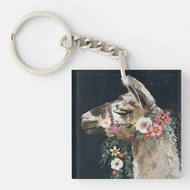 Lovely Llama Key Ring (Front)