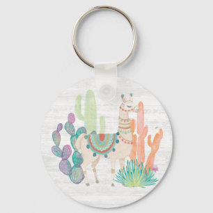 Lovely Llamas II Key Ring