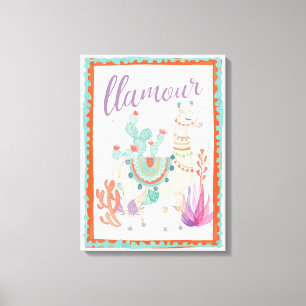 Lovely Llamas II Llamour Canvas Print