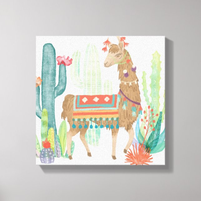 Lovely Llamas III Canvas Print (Front)