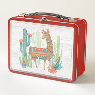 Lovely Llamas III Metal Lunch Box