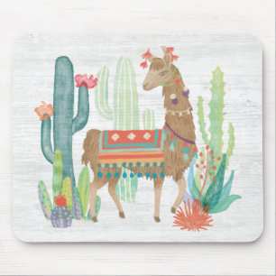 Lovely Llamas III Mouse Mat