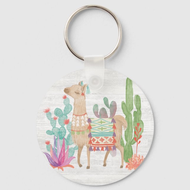 Lovely Llamas IV Key Ring (Front)