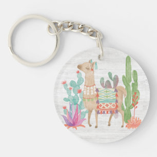 Lovely Llamas IV Key Ring
