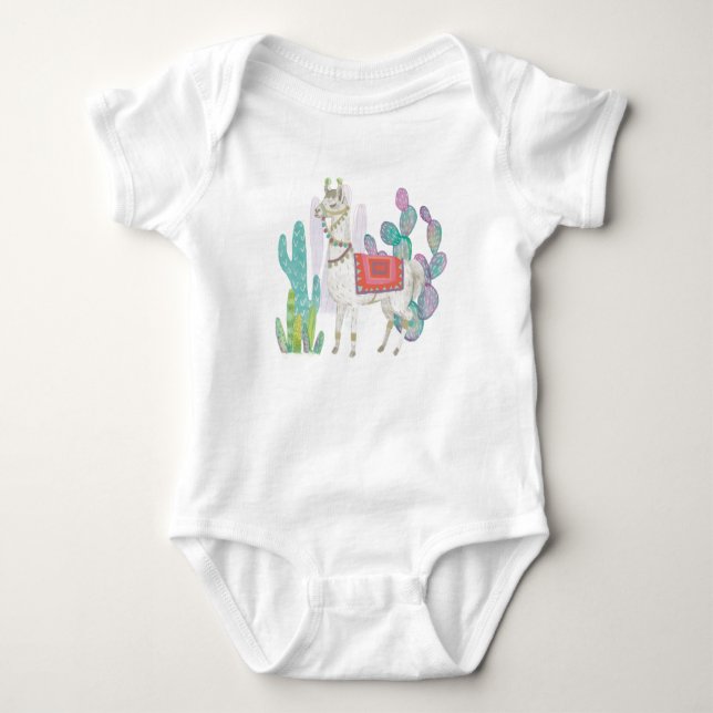 Lovely Llamas V Baby Bodysuit (Front)