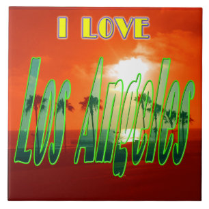 "Lovely Los Angeles" Tile