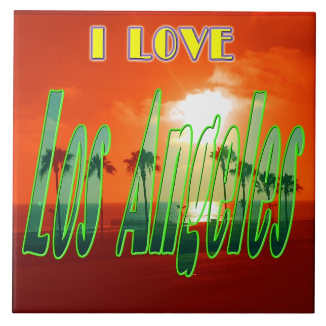 "Lovely Los Angeles" Tile (Front)