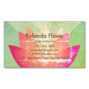 Lovely Lotus Flower Magnetic Business Card