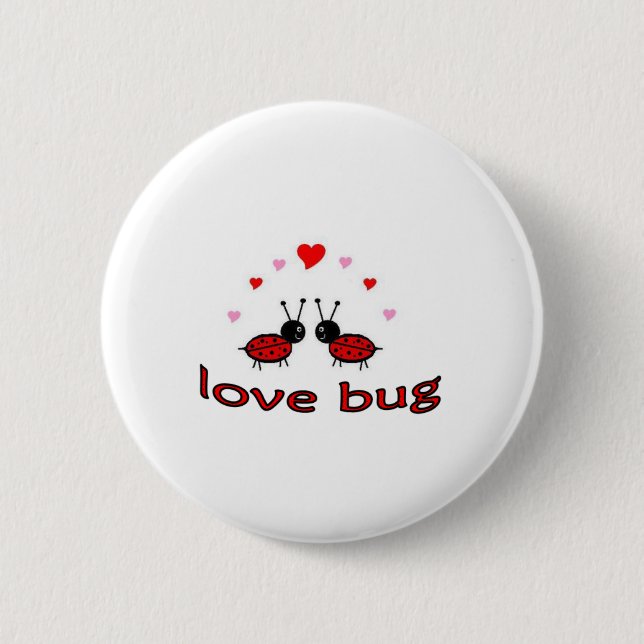 Lovely Love Bug 6 Cm Round Badge (Front)