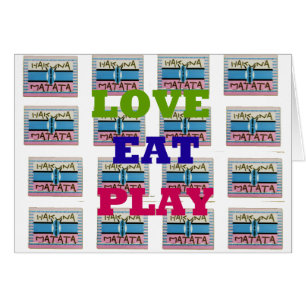 Lovely Love Eat Play Hakuna Matata Kenya shield gi