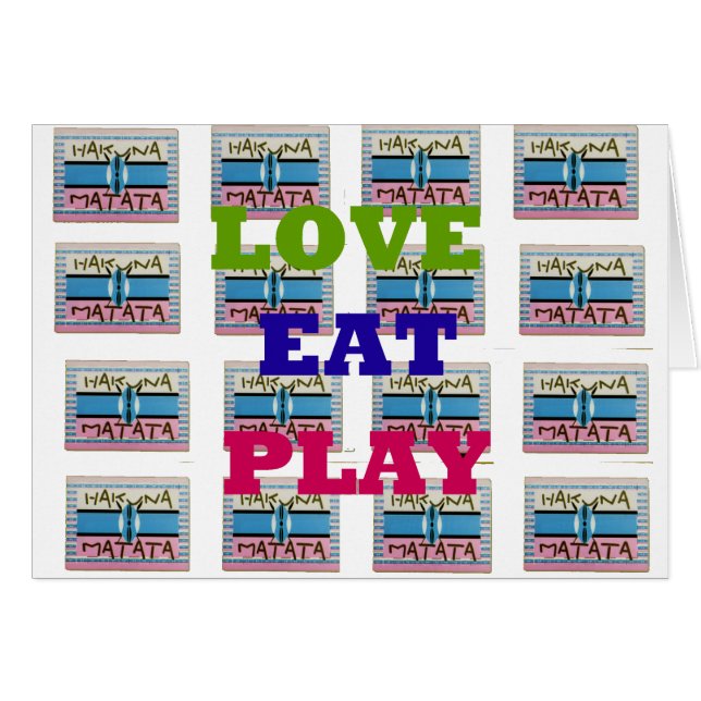 Lovely Love Eat Play Hakuna Matata Kenya shield gi (Front Horizontal)