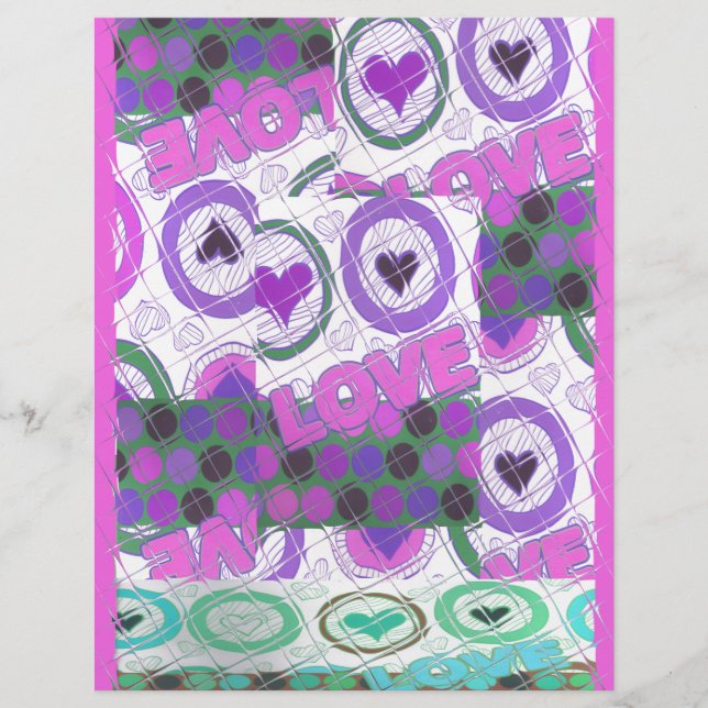 Lovely Love Heart Motif Art Print (Front)
