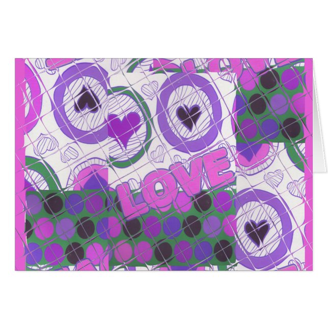 Lovely Love Heart Motif Art Print (Front Horizontal)