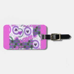 Lovely Love Heart Motif Art Print Luggage Tag