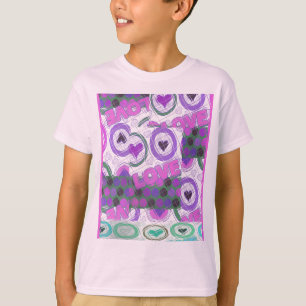 Lovely Love Heart Motif Art Print T-Shirt