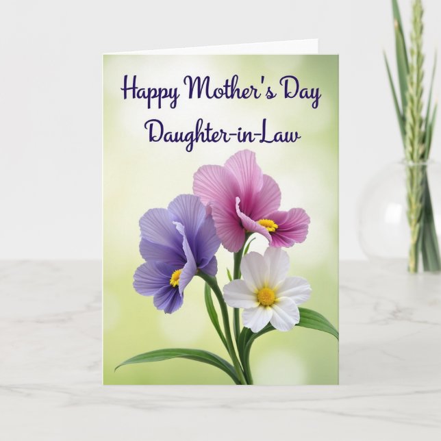 Lovely Magenta Flower Card (Front)
