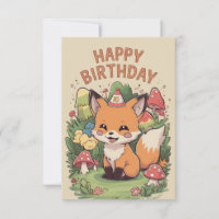 Lovely Magical Fox Birthday