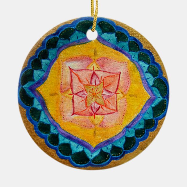 Lovely Mandala Circle Ornament (Front)