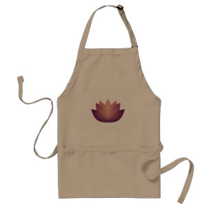 Lovely Mauve Lotus Flower Design Standard Apron