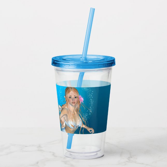 Lovely Mermaid Acrylic Tumbler (Back)
