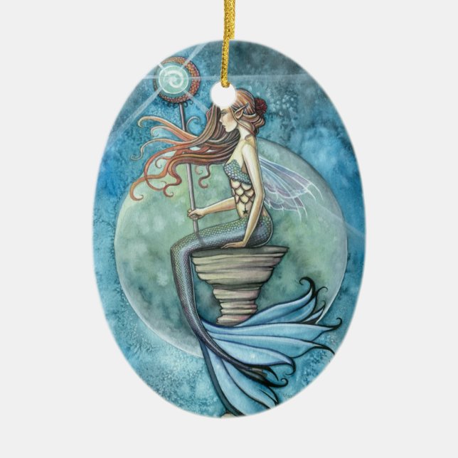 Lovely Mermaid Ornament Jade Moon (Front)