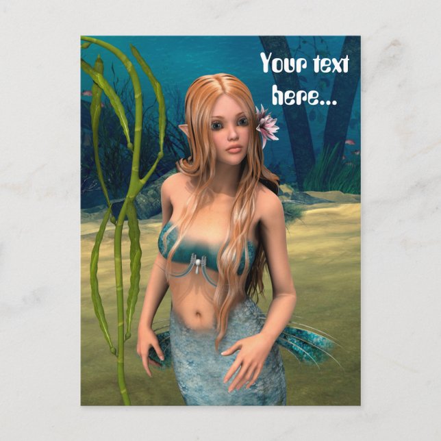 Lovely Mermaid Postcard (Front)
