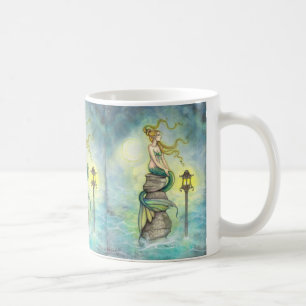 Lovely Mermaid with Moon and Lantern Coffee Mug