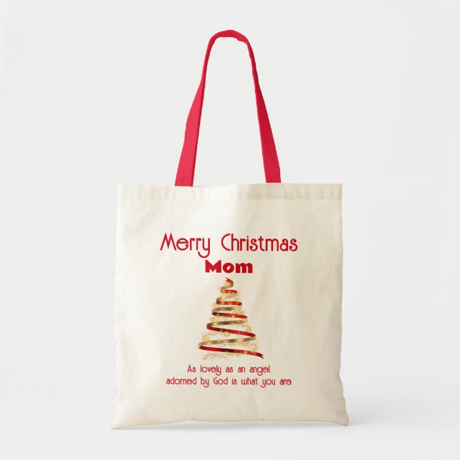 Lovely Merry Christmas Mum Tote Bag (Front)