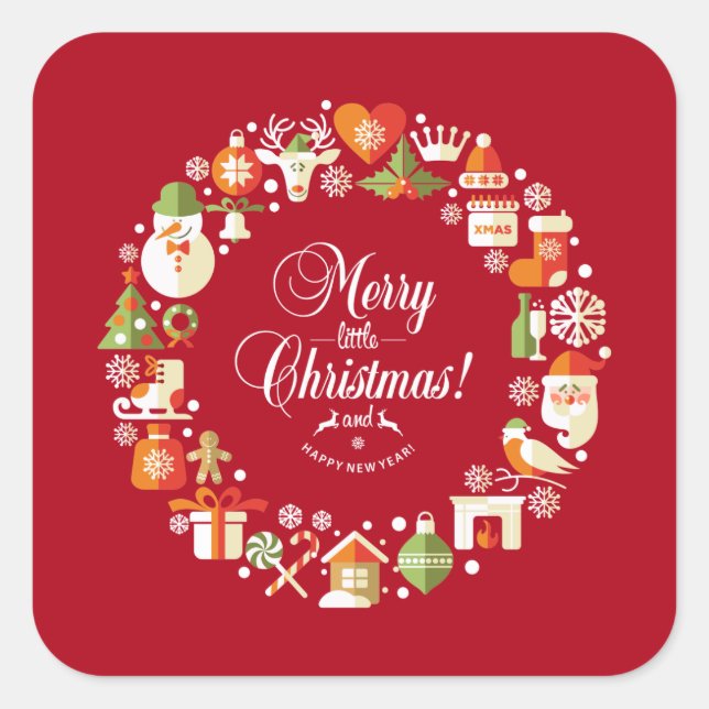 Lovely Merry Little Christmas | Sticker Seal (Front)