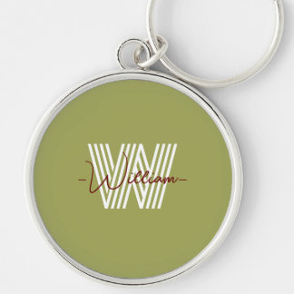 Lovely minimalist and stylish gift Monogram script Key Ring