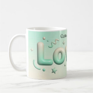 Lovely Minimalist Heart Personalised Coffee Mug