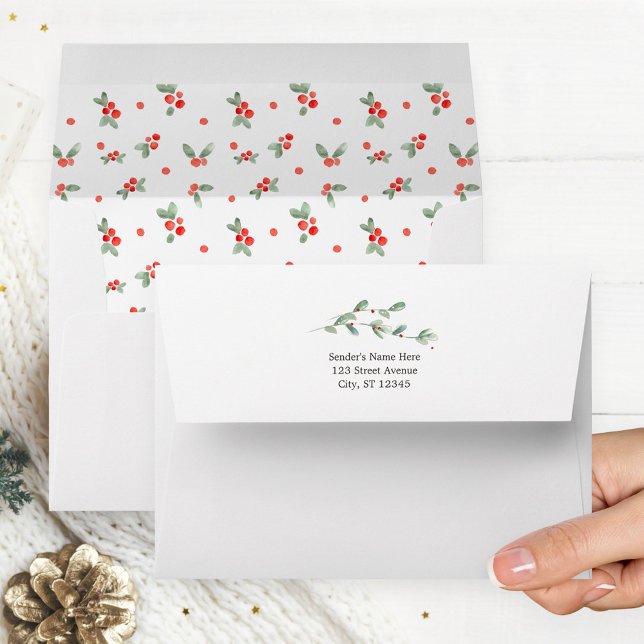 Lovely Mistletoe Christmas Holiday Envelopes (Creator Uploaded)