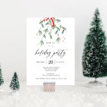 Lovely Mistletoe Christmas Holiday Party Invites<br><div class="desc">Plan a stylish celebration with this modern invitation that your guests will adore. 
Design by © berryberrysweet . Printable digital files are available! Visit our website at www.berryberrysweet.com for more details!</div>