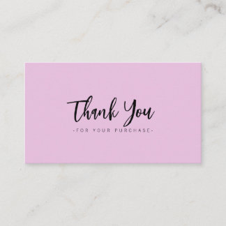 Lovely modern simple Thank you small business card